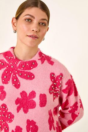 Roman Floral Hotfix Knit Jumper