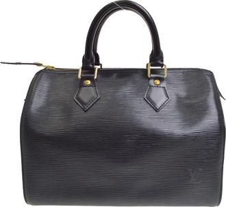 Louis Vuitton Speedy Epi Leather Black Leather Handbag (Pre-Owned)
