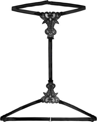 Fleur Of England Imbracatura Onyx con ricamo - Nero