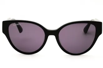Max & Co. MO0095 Cat Eye Acetate Sunglasses - Black