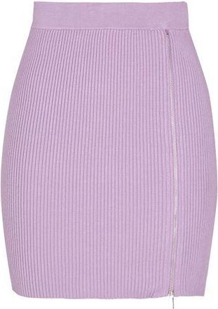 8 by YOOX VISCOSE BLEND MINI SKIRT WITH ZIP DETAIL