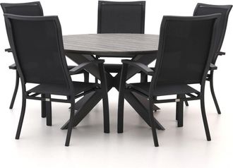 Bellagio la vita attrattiva Bellagio Lugo/Fidenza ø 149cm dining tuinset 6-delig stapelbaar