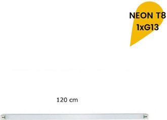 Trade Shop Trade Shop Traesio - Trade Shop - Reglette Plafoniera Neon Led T8 Interno Tubo G13 120 Cm Parete Soffitto T8-120a