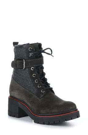 Bos. & Co. Zing Waterproof Combat Boot in Grey Suede/flannel at Nordstrom Rack, Size 10-10.5Us / 41Eu