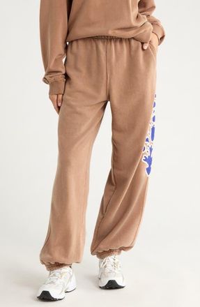 Free People FP Movement All Star Embroidered Sweatpants in Twig Combo at Nordstrom, Size Medium