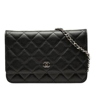 Chanel Pre-owned Wallet on Chain - Dames - Pre-owned - Zwart - Maat: ONE Size Leer
