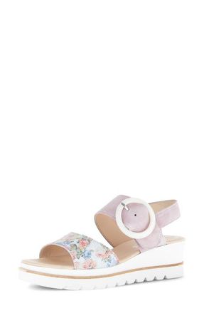 Gabor Quarter Strap Wedge Sandal in Flieder at Nordstrom, Size 10.5Us