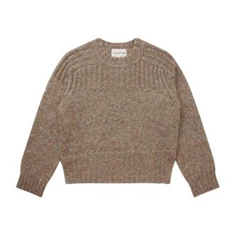 Munthe Round-neck Knitwear, female, Beige, XL, Knit Hoodies Charcoal Polyester Wool