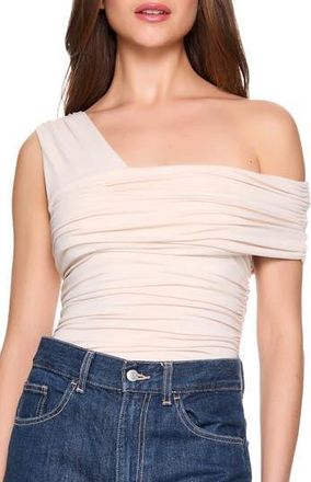 Susana Monaco One-Shoulder Gathered Knit Top in Blanched Almond at Nordstrom Rack, Size X-Large