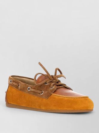 Miu Miu suede lace up loafers rubber sole