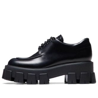 Prada (WMNS) PRADA Monolith Brushed Calf Derby Shoes Black 1E708L_B4L_F0002_F_A055