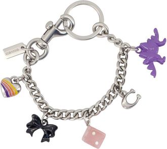 Coach Motif Chain Keyring