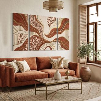 Dmora Cuadro Nalinola, Estructura De Tela, Madera Noble, Estructura De Madera Noble, 90x90h Cm Multicolor