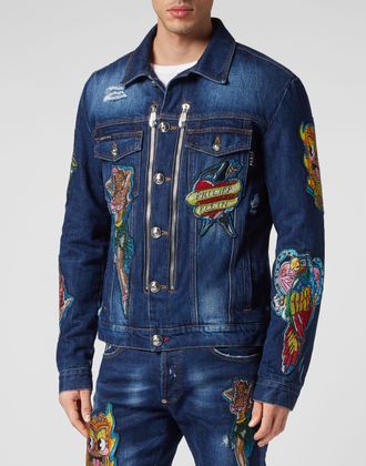 Philipp Plein Denim Jack Hawaii