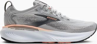 Brooks Womens Adrenaline Gts 25 Running Shoes - Wide In Grey Blackened Pearl Coral