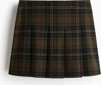 H&M Plisseejupe - Green