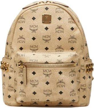 MCM Pre-owned Visetos Rugzak - Dames - Vintage Rugzakken - Beige - ONE Size - Vintage