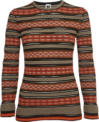 Missoni striped knitted top - Brown