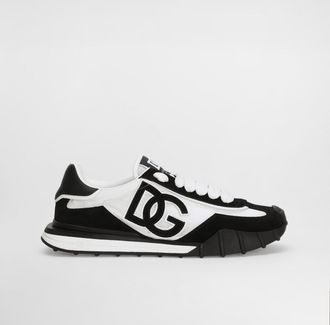 Dolce & Gabbana Dg Athletic Sneakers In Fabric And Calfskin - Man Black 41.5