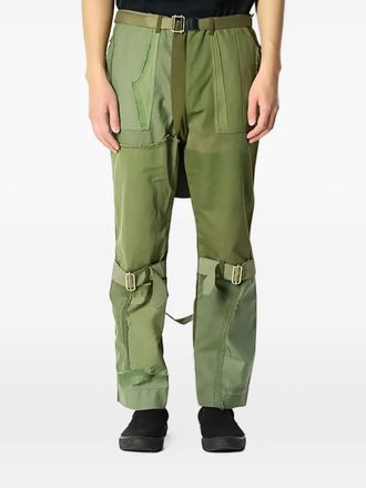 Children of the discordance logo-print cargo trousers - Verde