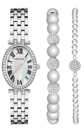 Anne Klein Classic Silver-tone Dial Ladies Watch AK/3971SVST