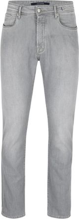 Atelier Noterman Heren, Jeans, Grijs, Maat: W33 L32 Leer