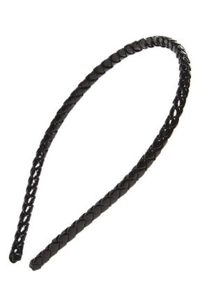 L. Erickson Braided Headband in Black at Nordstrom