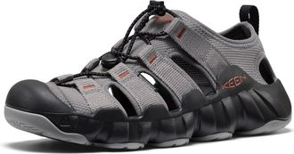 Keen Mens Hyperport H2 Closed Toe Breathable Easy On Comfortable Hiking and Water Sandals, Steel Grey/Burnt Brick, 10.5 UK