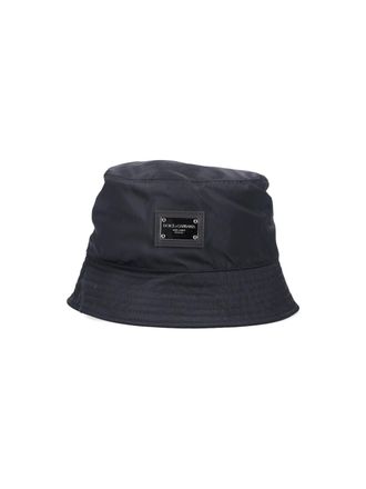 Dolce & Gabbana Bucket Hat With Logo Plaque