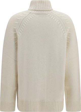 P.A.R.O.S.H. Womens Turtleneck Cashmere Sweater Panna Kashmir-Capra Hircus Kashmir/capra