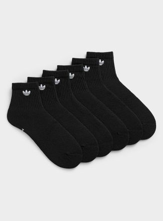 adidas Mens Neutral ribbed ankle socks 6-pack