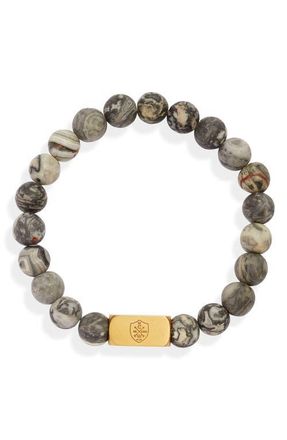 Clifton Wilson Grey Stone Bead Bracelet at Nordstrom
