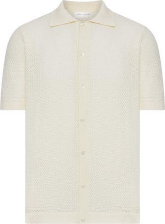 Roberto Collina PERFORATED KNIT SHIRT WITH CLASSIC COLLAR - Roberto Collina - Man