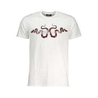 Cavalli Witte Katoenen Heren T-Shirt
