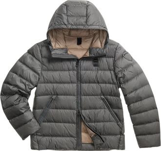 Blauer Acton Korte Donsjas - Heren - Winterjassen - Grijs - XL - Nylon - Jassen