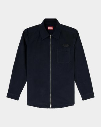 Diesel Alias Logo Zip-Front Shirt Jacket
