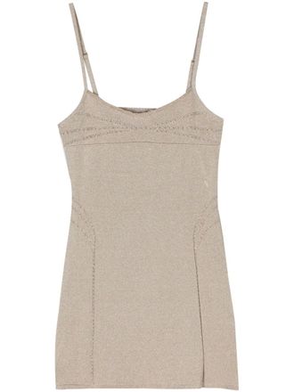 Jacquemus Mini-jurk met glitter - Goud