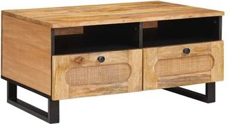 vidaXL Mesa De Caf&eacute; Con Caj&oacute;n Roble Artesanal 80 X 54 X 40 Cm Vidaxl