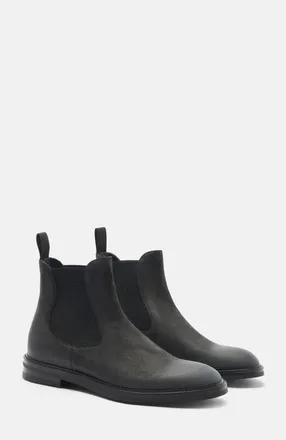 Scarosso Hunter Chelsea Boots in Black Suede at Nordstrom, Size 41.5