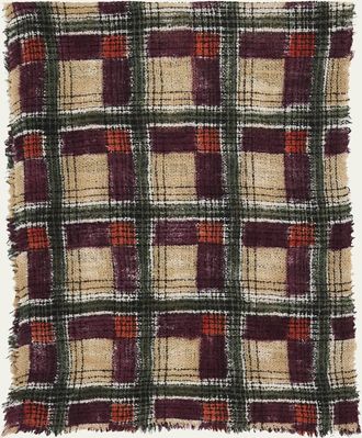 Faliero Sarti Moro Geometric Scarf with Hand-Painted Effect