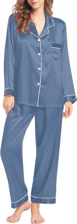 Generic Womens Pjs Sets Long Sleeve Womens Pyjamas Set Nightwear Pajamas Ladies Loungewear Pyjamas Pjs Sets Ladies Loungewear Tracksuit Uk Track Suit Pyjama W