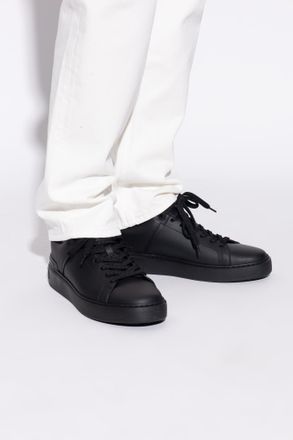Balmain B-Court Leather Sneakers, Mens, Black