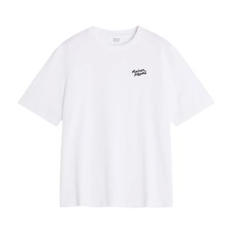 Maison Kitsun&eacute; T-Shirts, female, White, Size: XS Handwriting Comfort T-Shirt