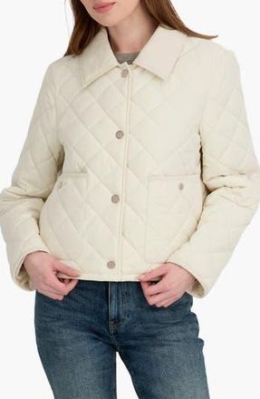 Elie Tahari Haly Corduroy Collar Quilted Jacket in Eggshell at Nordstrom Rack, Size X-Small