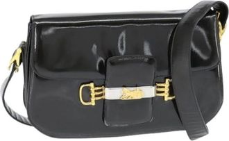 Celine Pre-owned Shoulder Bags, female, Black, Size: ONE SIZE Pre-owned Coated Canvas Shoulder Bag