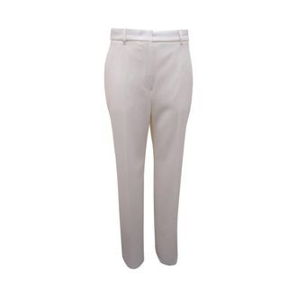 Max Mara Slim-fit Trousers, female, White, S, Agami Wool Trousers
