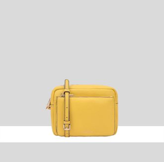 Paul Costelloe Womens Hana Leather Cross Body Bag - Yellow - One Size