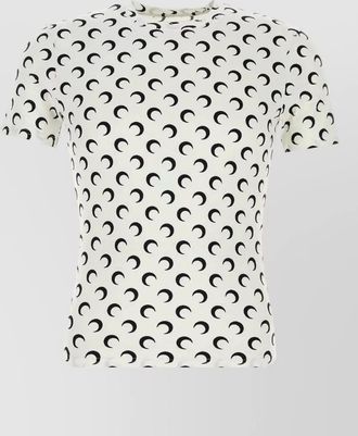 Marine Serre stretch nylon t shirt all over print