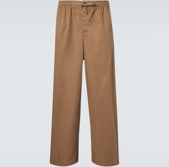 Christophe Lemaire Cotton twill wide-leg pants