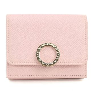 Bulgari Pink Leather Wallet (Tri-Fold) (Pre-Owned)